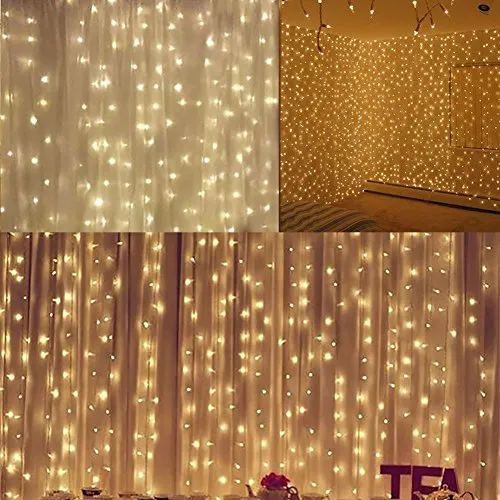 600 LED Window Curtain String Light - Warm White