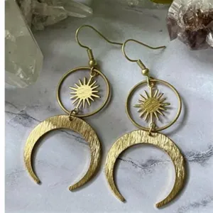 Conscious Sunburst Moon Earrings