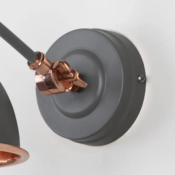 Hammered Copper Brindley Wall Light in Bluff | From The Anvil