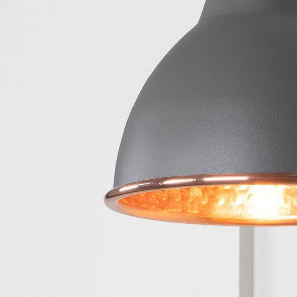 Hammered Copper Brindley Wall Light in Bluff | From The Anvil