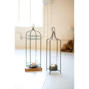 Kalalou - IRON LANTERN WITH GLASS HURRICANE - NMG1027