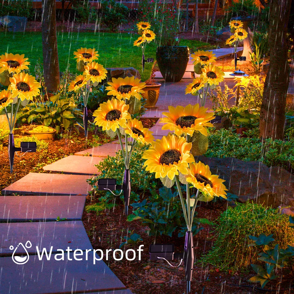 Solar Powered Sunflower Light Outdoor Decoration(2 Packs)