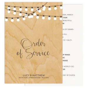 String Lights Order Of Service