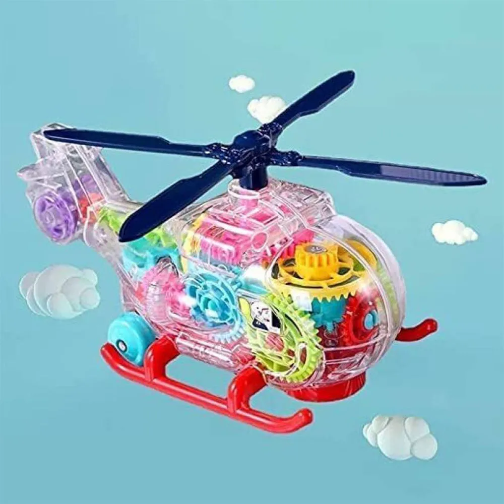 TRANSPARENT FUNNY HELICOPTER WITH MUSIC