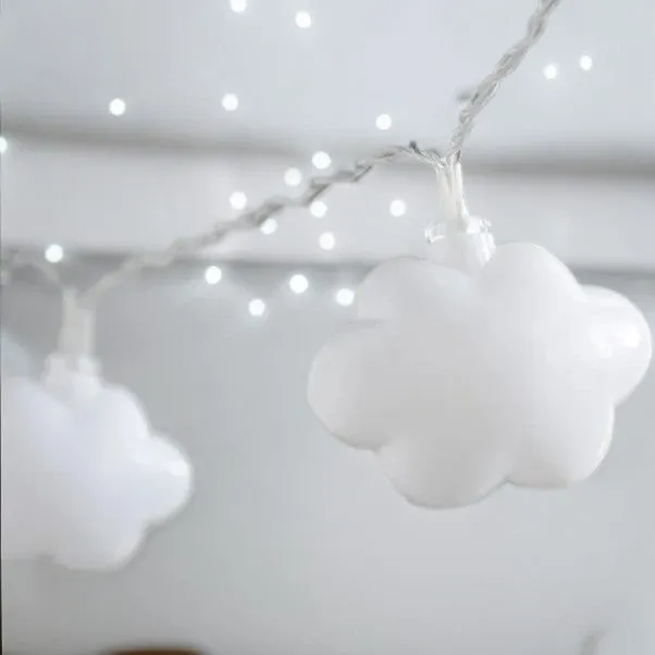White LED Cloud String Lights 2.1M